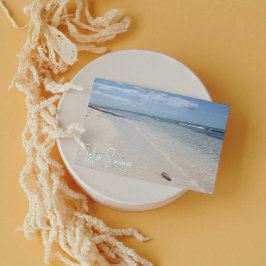 Cartão Postal Isla Saona - Caribe praia com Seashell