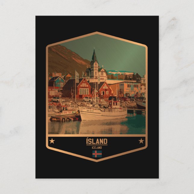 Cartão Postal Islândia (Frente)
