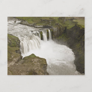 Cartão Postal Islândia. Cachoeira Hafragilsfoss em