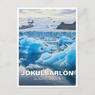 Cartão Postal Islândia Jökulsárlón Glacier Viagem