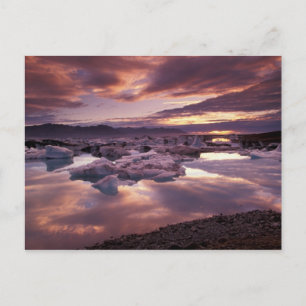 Cartão Postal Islândia, Jokulsarlon Lagoon, Paisagem