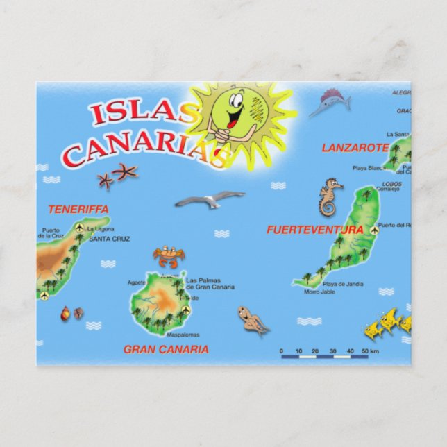 Cartão Postal Islas Canarias Postcard (Frente)