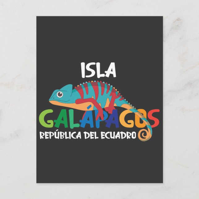 Cartão Postal Islas Galápagos Ilhas Equador Animais Exóticos (Frente)