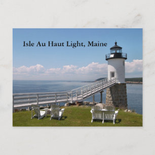 Cartão Postal Isle Au Haut Light, Cartão-postal Maine