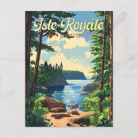 Isle Royale National Park Ilustration Viagem Art
