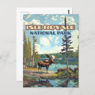 Cartão Postal Isle Royale National Park Michigan Lake