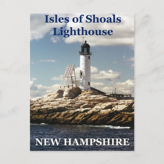 Cartão Postal Isles of Shoals Lighthouse, New Hampshire Postcard (Frente)