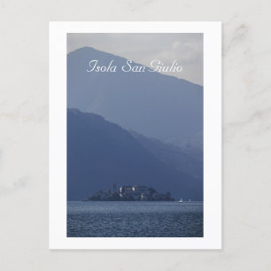 Cartão Postal Isola San Giulio, Lago Orta, Itália