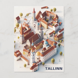 Cartão postal Isométrico Viagem Tallinn