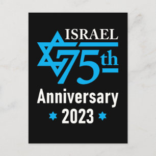 Cartão Postal Israel 75.º aniversário do Estado Judeu