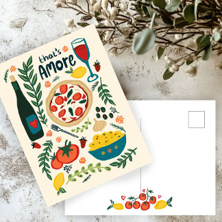 Cartão Postal Isso é um Namorados de Comida italiano com amor