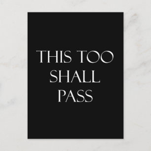 Cartão Postal Isso Também Passará Por Cotação Inspiracional