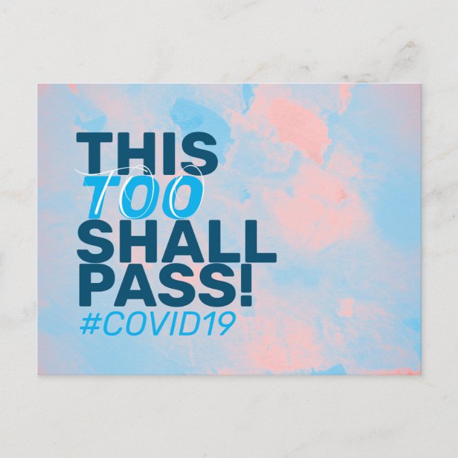 Cartão Postal Isso também vai passar! Covid19 (Frente)