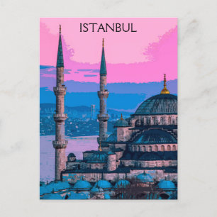 Cartão Postal Istambul Turquia Arquitetura de Sophia Hagia