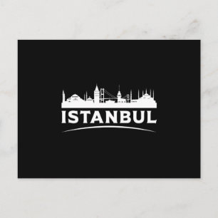 Cartão Postal Istambul Turquia Cidade Cityscape Skyline Funny Gi