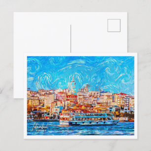 Cartão Postal Istambul Turquia Linda Paisagem Petrolífera