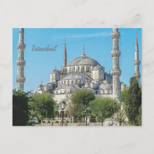 Cartão Postal Istambul Turquia Mesquita Azul Paisagem Urbana Arq