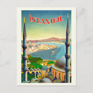 Cartão Postal Istambul Turquia Poster vintage 1939