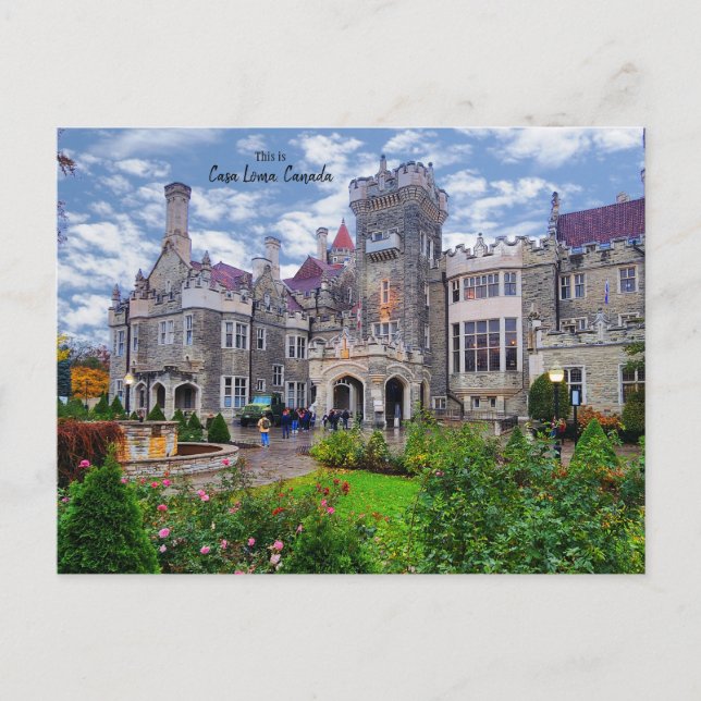 Cartão Postal Isto é Casa Loma, Toronto, Canadá  (Frente)