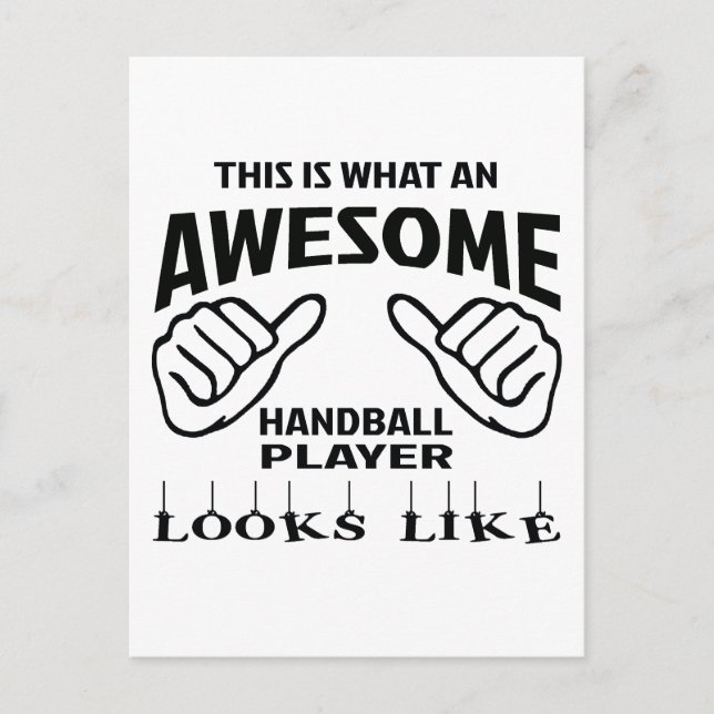 Cartão Postal Isto é o que parece um jogador de Andebol (Frente)