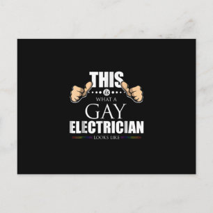 Cartão Postal Isto É O Que Um Eletricista Gay Parece LGBT