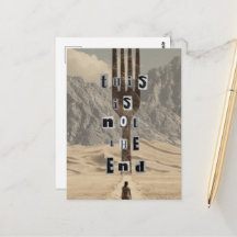 Isto não é o fim Garfo Deserto Colagem Surrealista