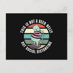 Cartão Postal Isto não é uma barriga de cerveja, mas distanciame