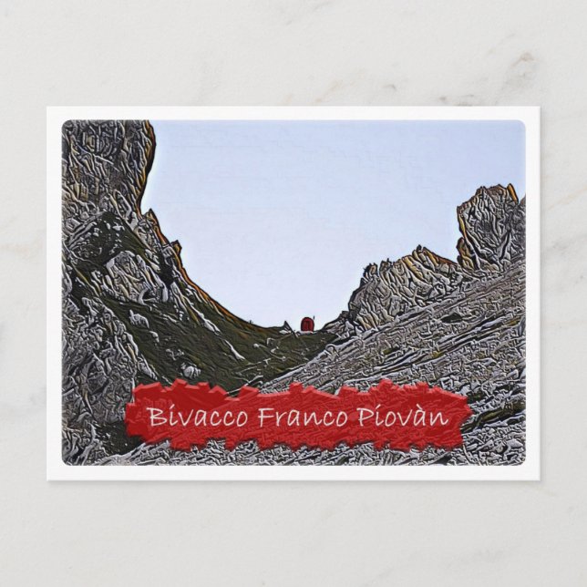 Cartão Postal It - alpine Bivacco Franco Piova - Dolomés - (Frente)