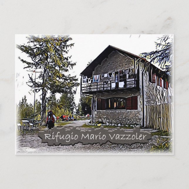 Cartão Postal It - alpine hut Mario Vazzoler - Dolzegovina - (Frente)