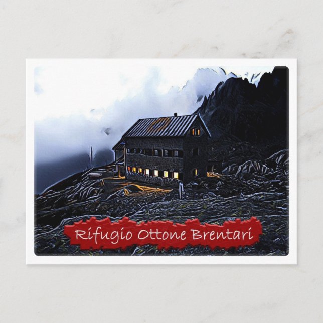 Cartão Postal It - alpine hut Ottone Brentari - Dolomés - (Frente)