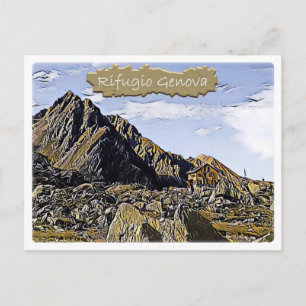 Cartão Postal It - Itália - alpine hut Genova - Dolomi -