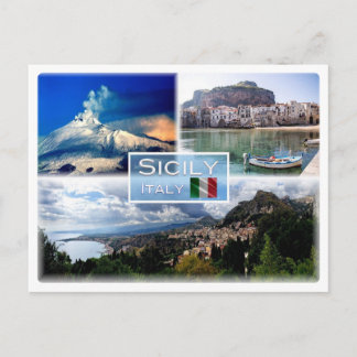 Cartão Postal IT Sicília - Etna Volcano - Cefalu" - Taormina -