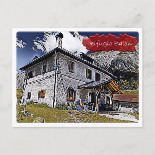 Cartão Postal Itália alpine hut Baion - Elio Boni - Dolomi -
