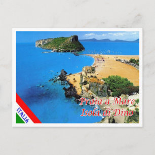Cartão Postal Itália - Calábria - Praia a Mare - Isola di Dino -