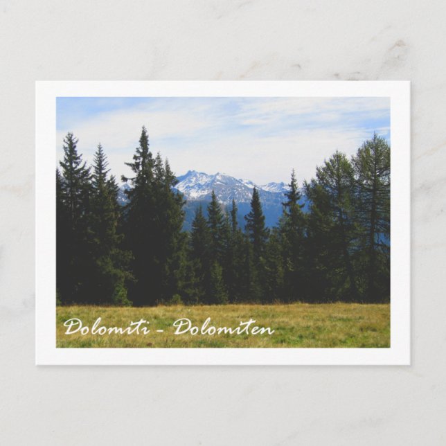 Cartão Postal Itália, Dolomites (Frente)