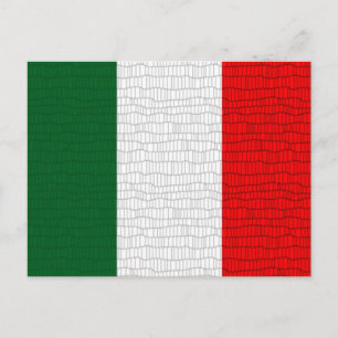 Cartão Postal Itália Flag Cobra Skin