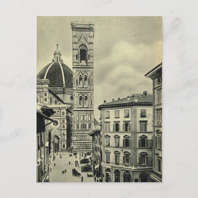 Cartão Postal Itália, Florença, Firenze, 1908, Duomo (Frente)