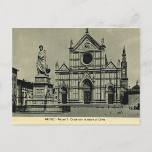 Cartão Postal Itália, Florença, Firenze, 1908, igreja S. Croce