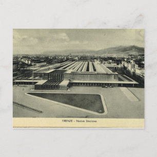 Cartão Postal Italia, Florença, Firenze, estação de