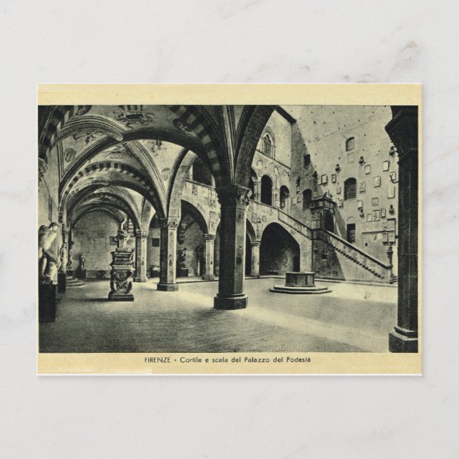 Cartão Postal Itália, Florença, Palazzo Podessia (Frente)