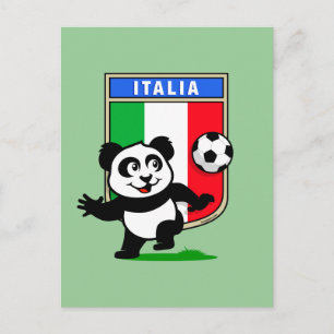 Cartão Postal Itália Futebol Panda