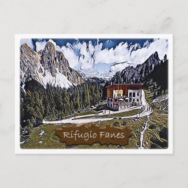 Cartão Postal Itália - gruas alpinas - Dolomi - (Frente)
