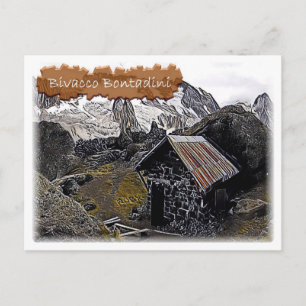 Cartão Postal Itália - hut alpino Bivacco Bontadini - Dolomi
