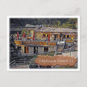 Cartão Postal Itália - Hut alpino Capanna Cima 11 - Dolomectos