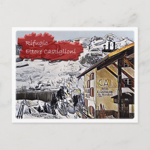 Cartão Postal Itália - Hut alpino Ettore Castiglioni - Dolzegov