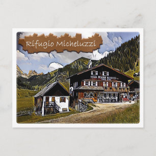 Cartão Postal Itália - hut alpino Micheluzzi - Dolomi