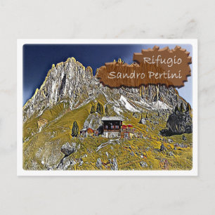Cartão Postal Itália - Hut alpino Sandro Pertini - Dolomi