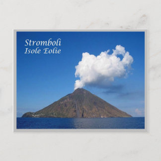 Cartão Postal Itália - Ilhas Aeólias - Stromboli Volcano -