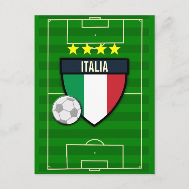 Cartão Postal Italia Itália Soccer (Frente)