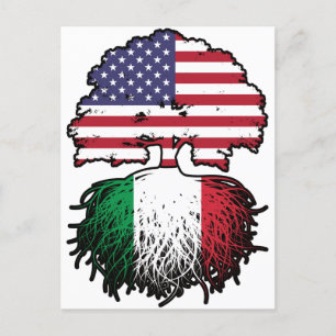 Cartão Postal Itália Italiano americano EUA Estados Unidos Améri